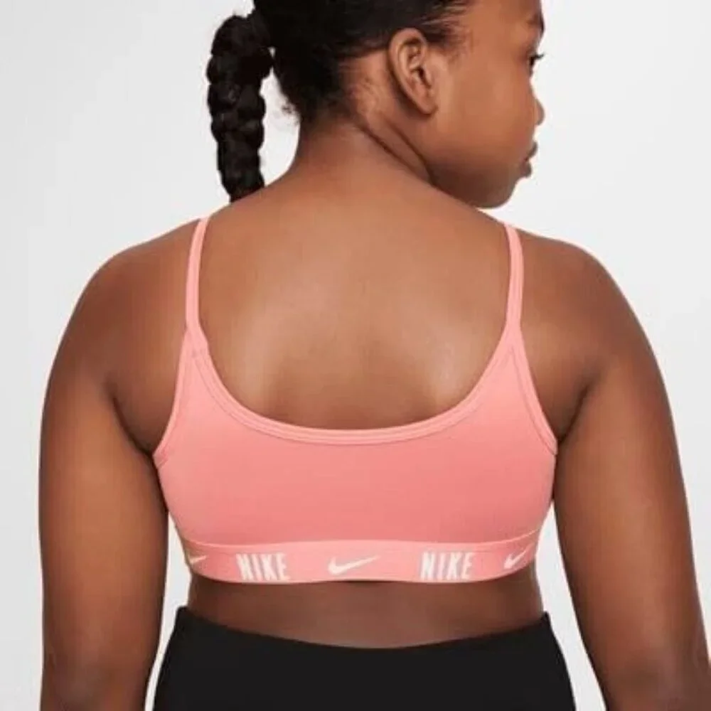 Nike Trophy Big Girls Sports Bra Dri-Fit Training Light Support Pink Size XL(+)